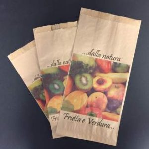 Sacchetti Kraft avana stampa frutta