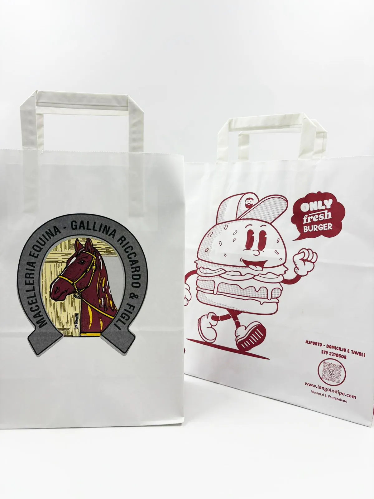 Borse in carta riutilizzabili biodegradabili