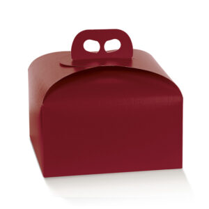 Portapanettone Fibra Bordeaux Basso